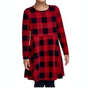 Cat & Jack Toddler Girls Buffalo Plaid Cotton Dress 4T